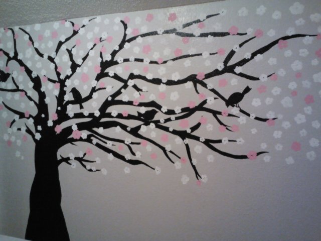 Trailing Cherry Blossom Tree Wall 1